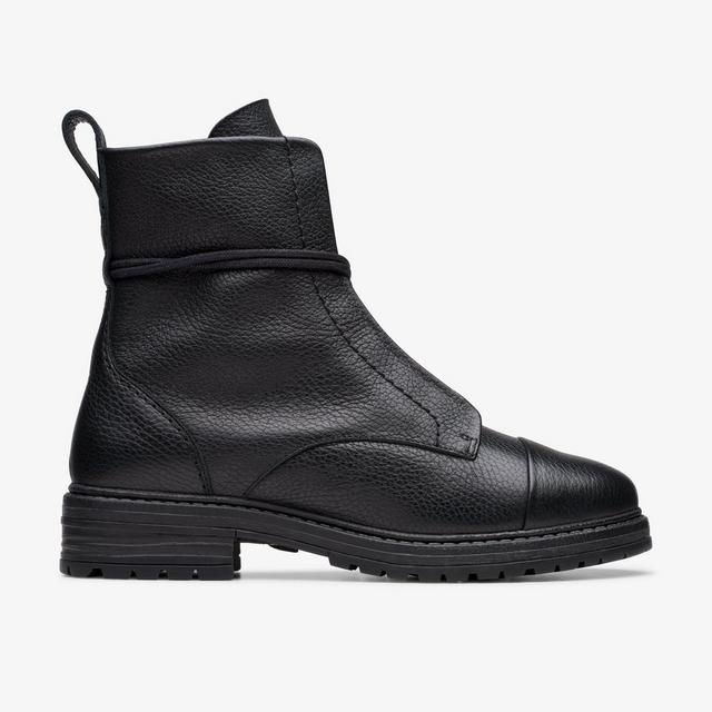 Clarks Botines de cuero negro hasta el tobillo para mujer Rixley Lace