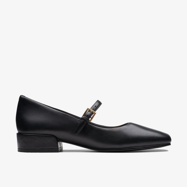 Clarks MUJERES Seren30 Buckle Cuero Negro Seren30 Buckle
