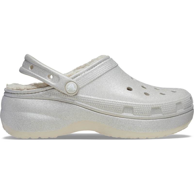 Crocs Zuecos de mujer Classic Platform Lined Glitter W