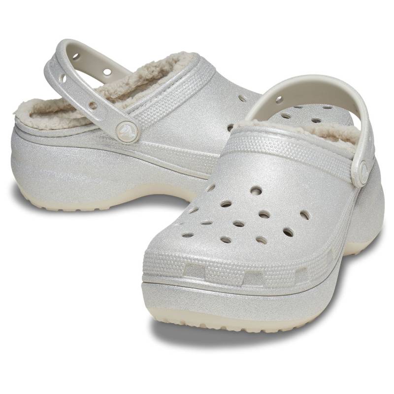 Crocs Zuecos de mujer Classic Platform Lined Glitter W Los más vendidos
