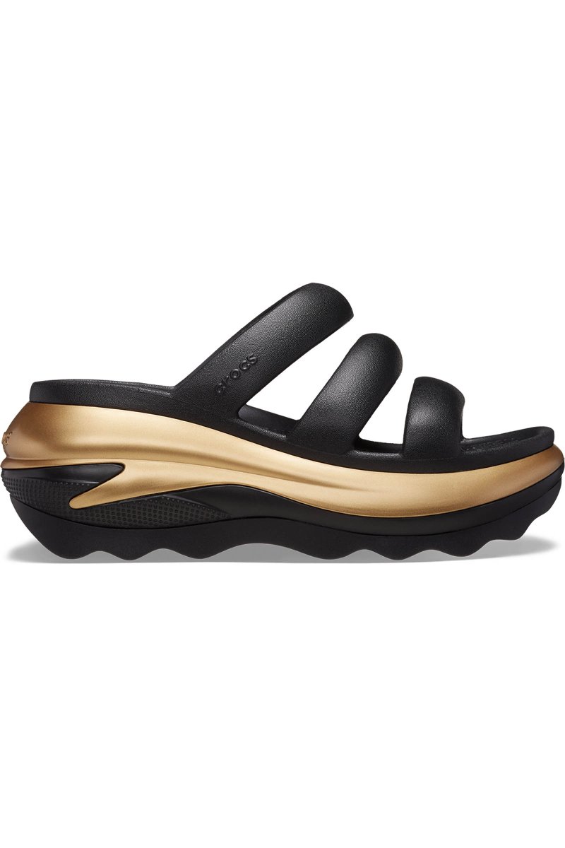 Crocs Sandalias slide unisex Mega Crush Metallic Triple Strap U