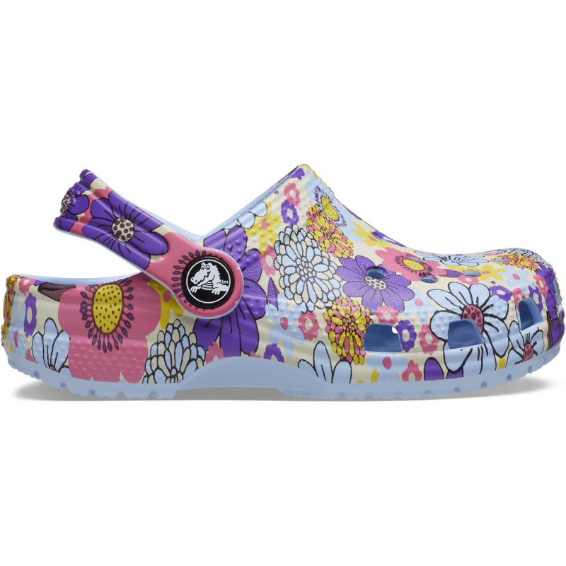 Crocs Zuecos de niños Classic Retro Floral K Ahorra y exporta