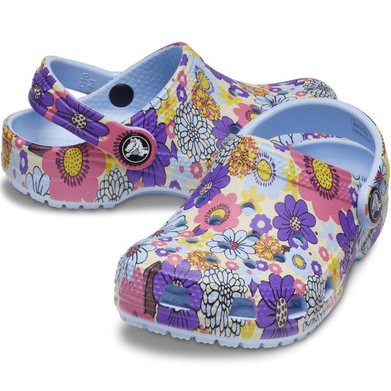 Crocs Zuecos de niños Classic Retro Floral K Ahorra y exporta
