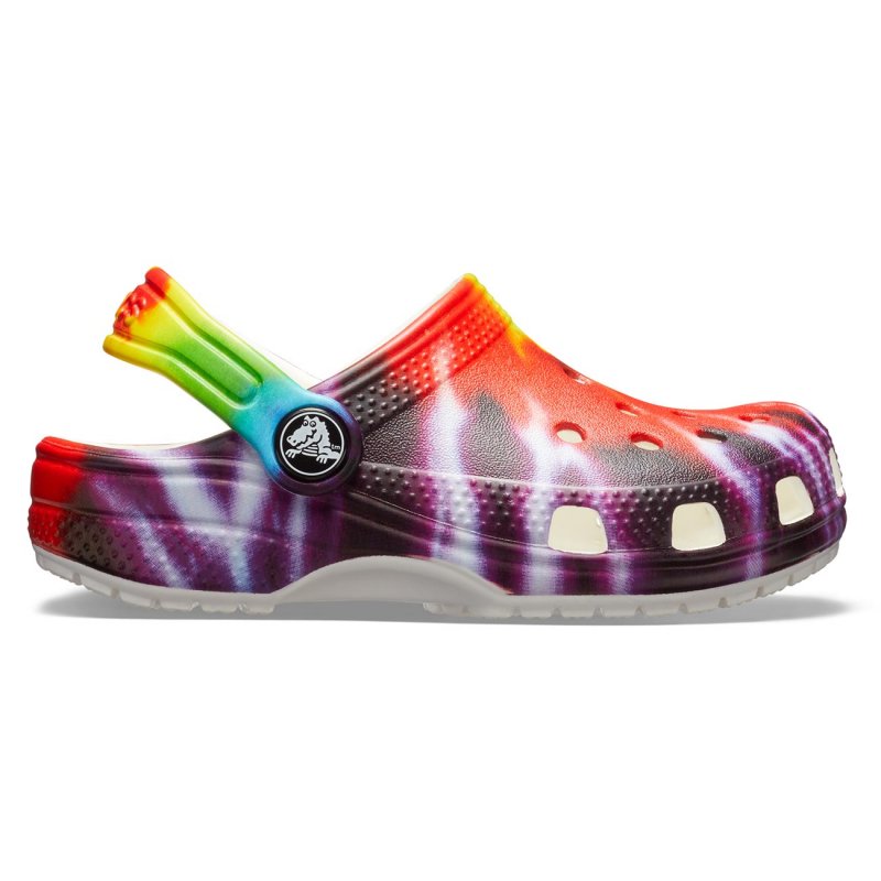 Crocs Zuecos de niños Classic Tie Dye Graphic Clog K Descuento por venta flash