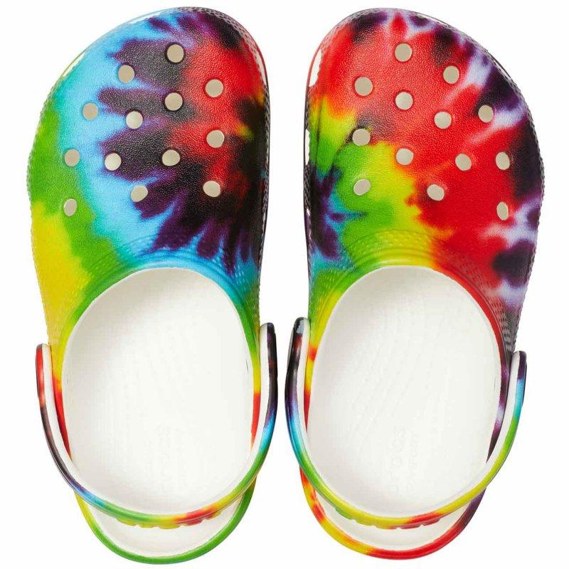 Crocs Zuecos de niños Classic Tie Dye Graphic Clog K Descuento por venta flash