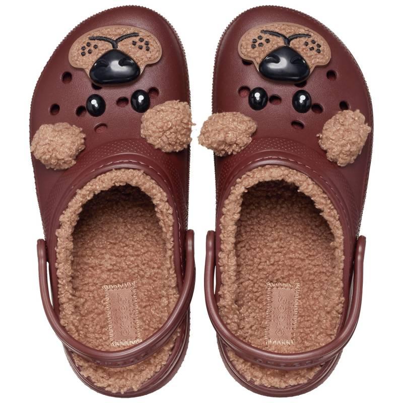 Crocs Zuecos de niños Classic Lined I AM Brown Bear T Mejor oferta