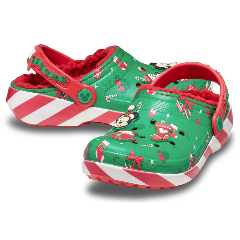 Crocs Zuecos de niños Classic Lined Mickey Xmas T Promoción por tiempo limitado