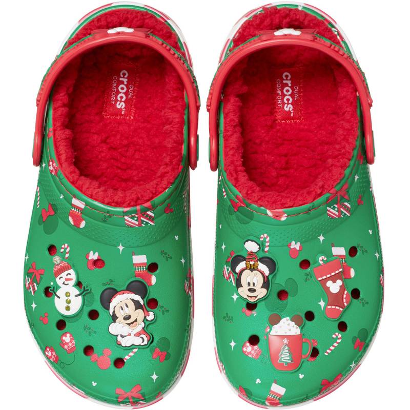Crocs Zuecos de niños Classic Lined Mickey Xmas T Promoción por tiempo limitado