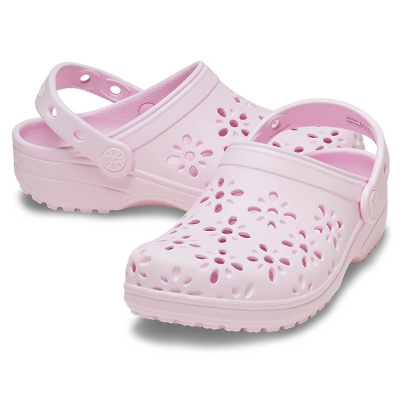 Crocs Zuecos de niños Classic floral cut out K Liquidación